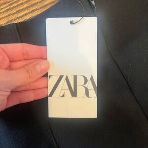 NWT Zara Black Highwaisted WideLeg Trouser